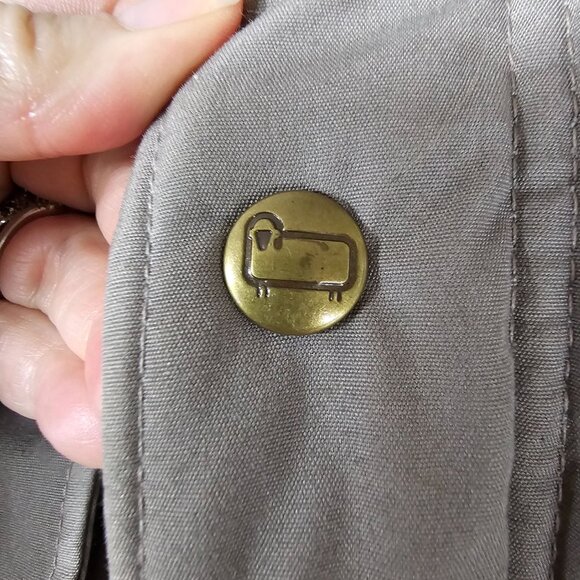 VTG 80s Woolrich Mens Mushroom Gray Thermal Parka L Hooded Pockets Outdoor - Picture 3 of 15